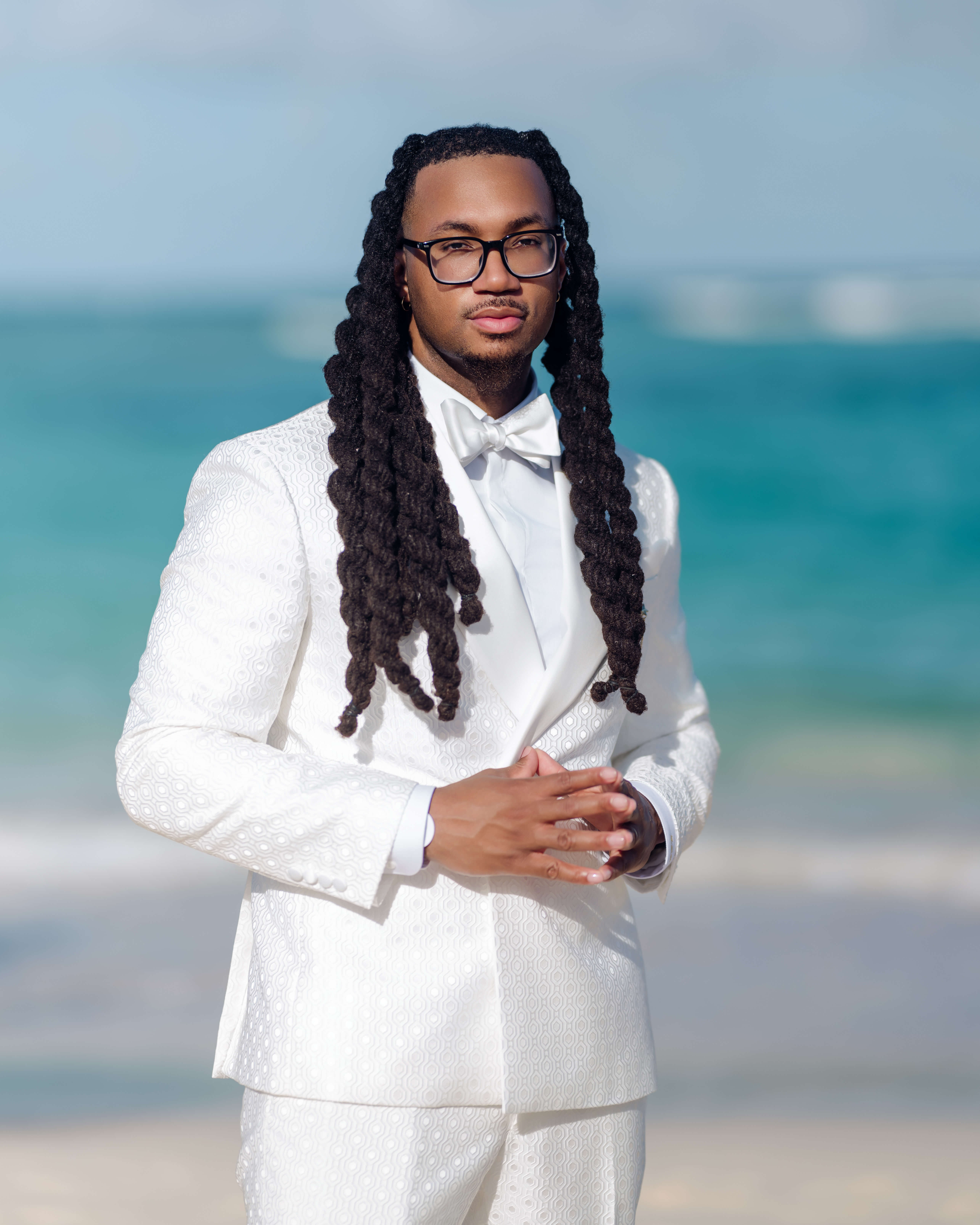 Groom white tuxedo for beach wedding – TS Custom Suits
